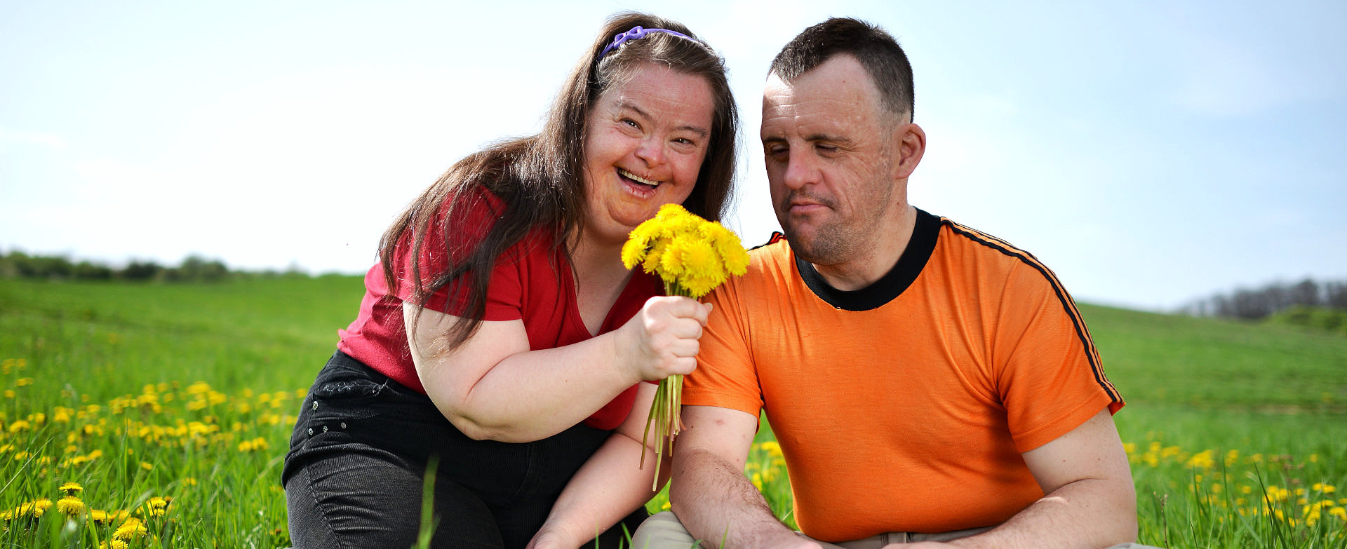 young couple smiling